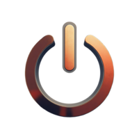 Power Icon Sharp Symbol isolated on transparent background png