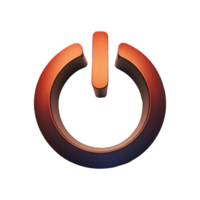 Power Icon Sharp Symbol isolated on transparent background png