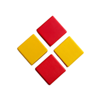 Set Of Red And Yellow Cubes Symbol isolated on transparent background png