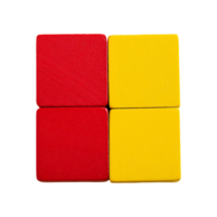 Set Of Red And Yellow Cubes Symbol isolated on transparent background png