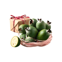 Feijoa isolated on transparent background png