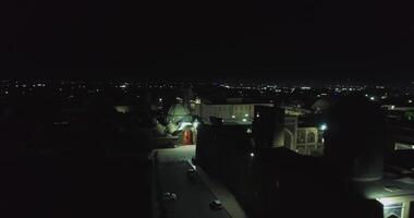 Night flight of a drone over an ancient complex Lyab-i Hauz video