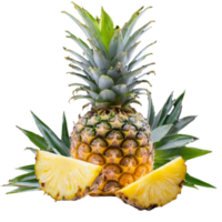 pineapple, ananas isolated on transparent background. png