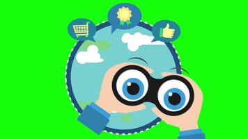 Check Your Business From Anywhere In The World On Greenscreen Background 2D Cartoon Animation video