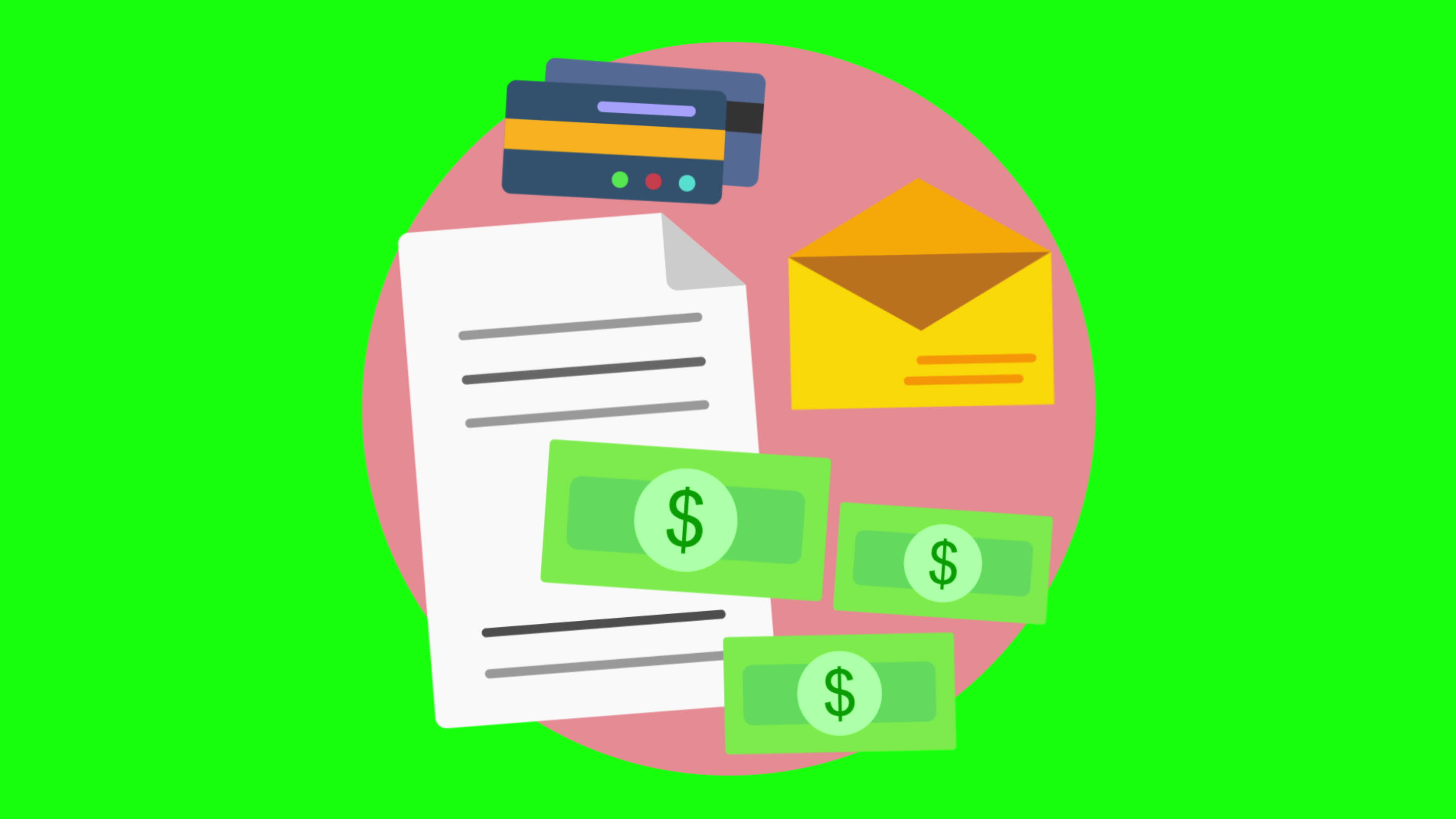 Faster Shopping With Easy Payment MethodOn Greenscreen Background 2D