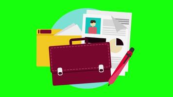 Creating A Beautiful Portfolio To Improve Your Business On Greenscreen Background 2D Cartoon Animation video