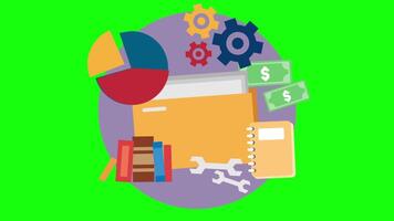 Making Money Easier With The Help Of Project Management On Greenscreen Background 2D Cartoon Animation video