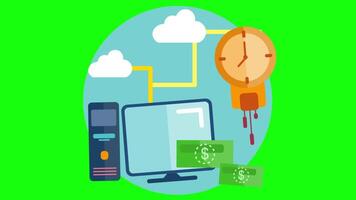 Use Your Time More Efficiently For Proper Management 2D Cartoon Animation On Greenscreen video