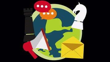 SEO Optimization, Web Analytics And Seo Marketing 2D Cartoon Animation On Alpha Channel video