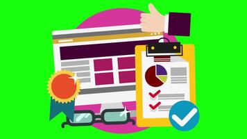 Traceability And Product Quality Control With Tracking 2D Cartoon Animation On Greenscreen video