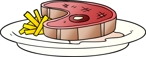 cartoon steak dinner drawing png