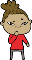 cartoon woman drawing png