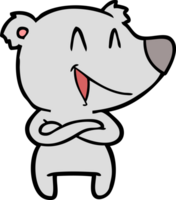 laughing bear cartoon drawing png
