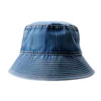 Denim bucket hat isolated on transparent background png