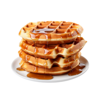 Delicious Waffle isolated on transparent background png