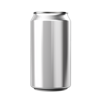 Empty beer soda can isolated on transparent background png