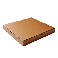 Empty cardboard pizza box isolated on transparent background png