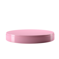 Empty pink podium for product display isolated on transparent background png