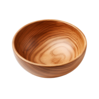 Empty Wooden Bowl isolated on transparent background png