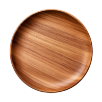 Empty wooden plate isolated on transparent background png