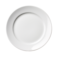 empty white plate isolated on transparent background png