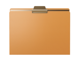 Empty File Folder isolated on transparent background png