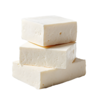 Feta cheese block isolated on transparent background png