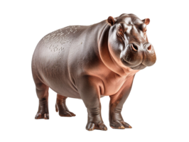 Full body of hippopotamus isolated on transparent background png