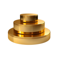 gold round podiums isolated on transparent background png