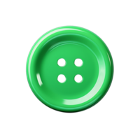 Green button isolated on transparent background png