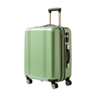 Green suitcase isolated on transparent background png