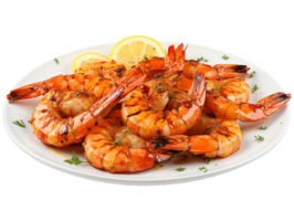 grilled shrimp isolated on transparent background png