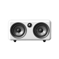 horizontal rectangular music speaker isolated on transparent background png