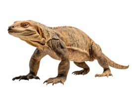 Komodo Dragon side view isolated on transparent background png