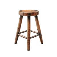 Old wooden stool isolated on transparent background png