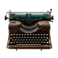 Old typewriter isolated on transparent background png