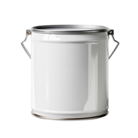 Paint can with a blank label isolated on transparent background png