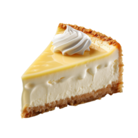 Piece of cheesecake isolated on transparent background png