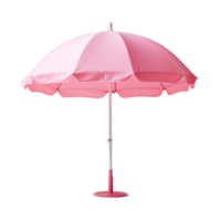 Pink beach umbrella isolated on transparent background png