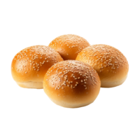 Plain kaiser rolls isolated on transparent background png
