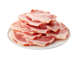 pork ham slices isolated on transparent background png