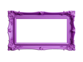 Rectangular purple frame isolated on transparent background png