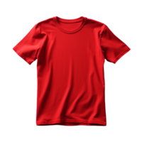 red shirt mockup isolated on transparent background png