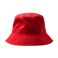 Red bucket hat isolated on transparent background png
