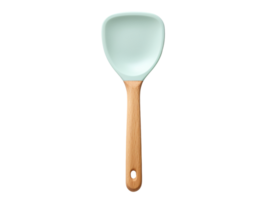 Silicon spatula with wooden handle isolated on transparent background png