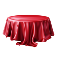 Red Table cloth isolated on transparent background png
