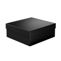 simple black carton box isolated on transparent background png