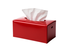 Red Tissue box isolated on transparent background png