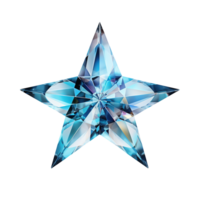 Shiny Crystal Star isolated on transparent background png