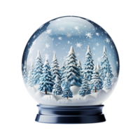 snow globe with snow isolated on transparent background png